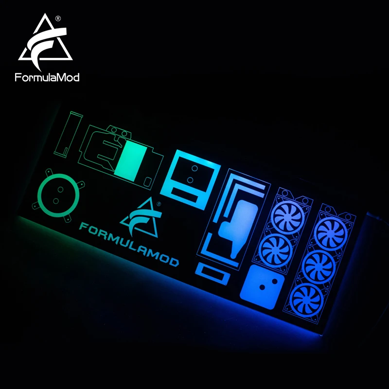 Water Cooling FormulaMod Fm-DB, декоративная задняя панель Gpu, с 5v 3 Pin Светодиодный акриловый задний план, может синхронизироваться с материнской платой - Цвет лезвия: Water Cooling