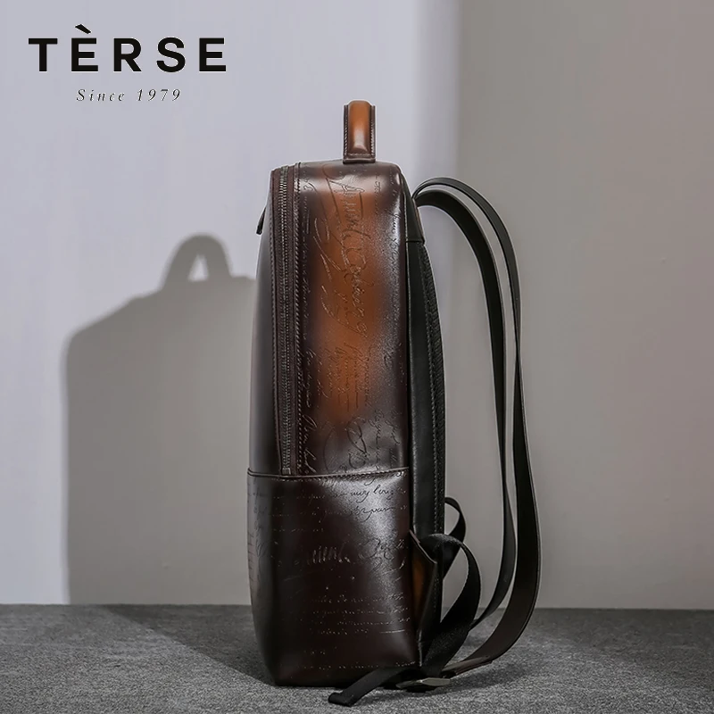 Мужской рюкзак из натуральной кожи модная винтажная Повседневная дорожная сумка