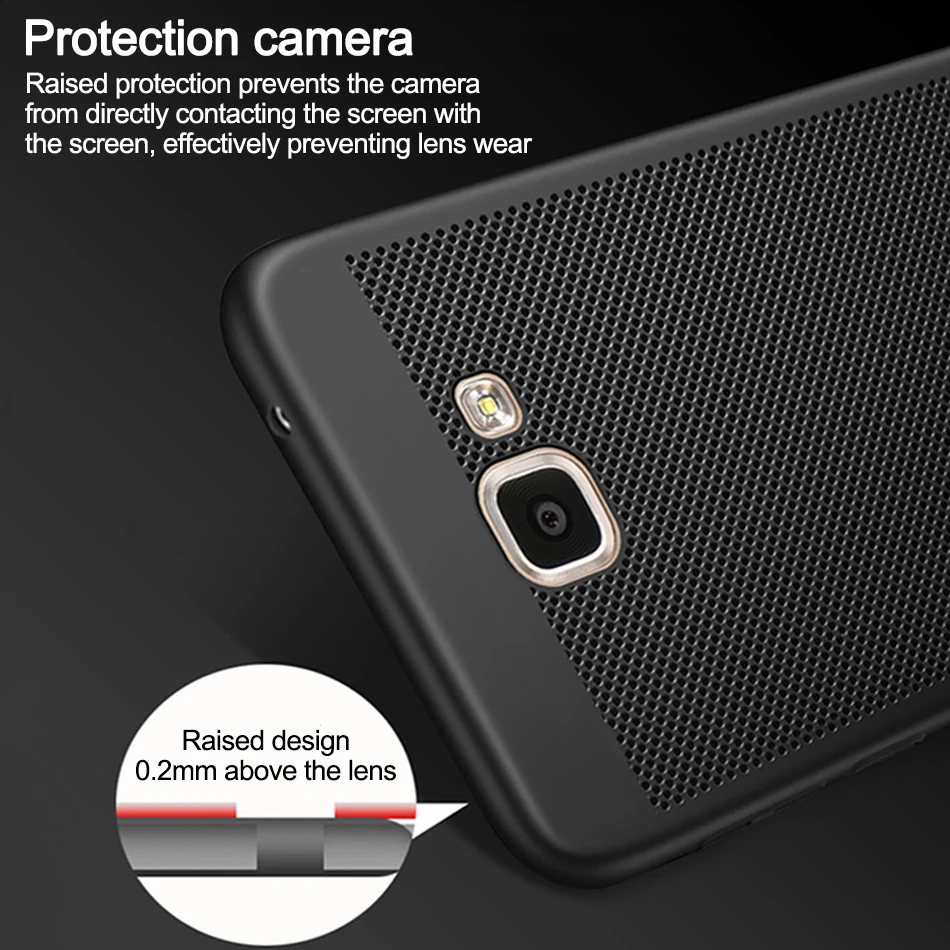 Ultra Slim Phone Case For Samsung J7 J5 J3 2017 A7 A5 A3 Hollow Heat Dissipation Cases Hard PC A6 A8 2018 Back Cover Coque |