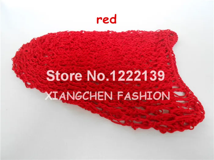 red 5 шт./лот снуд/Винтаж крючком волос Чистая толще Hairnet волос snoods Hat Кепки 20 Цвета - Цвет: red