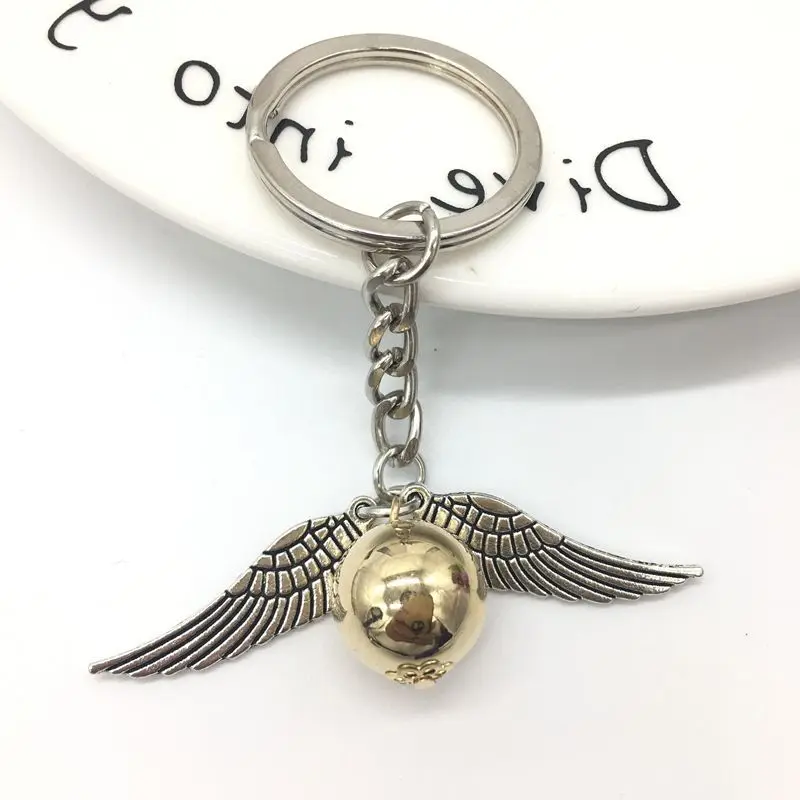 Металлический брелок Deathly Hallows модное серебряное кольцо для ключей с круглыми