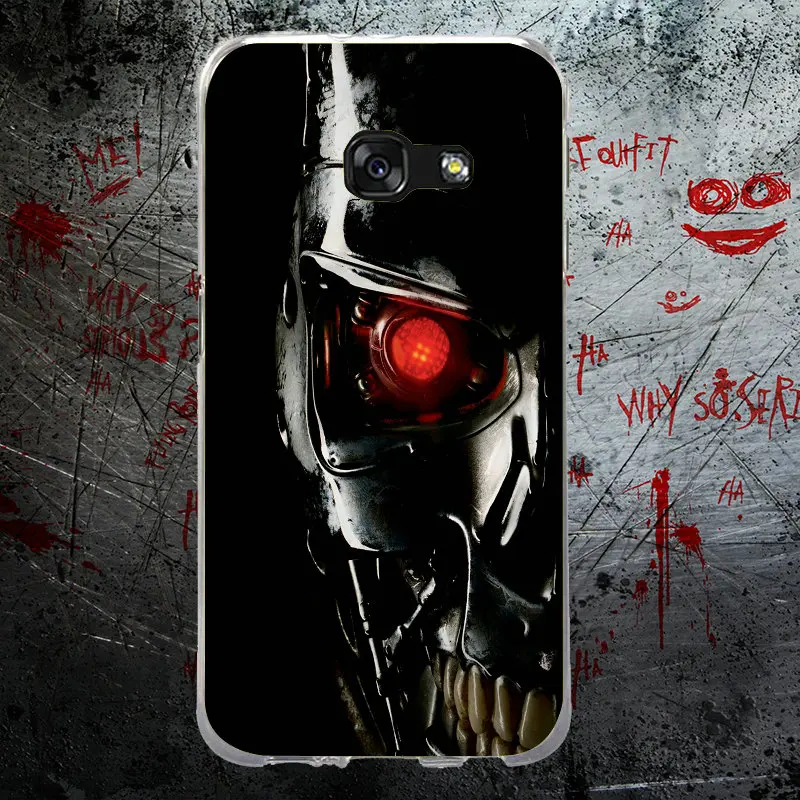 Мягкий ТПУ чехол для телефона Samsung Note 2 3 4 5 8 HTC One U11 M7 M8 M9 M10 A9 E9 Plus Fashoin Movie Terminator |