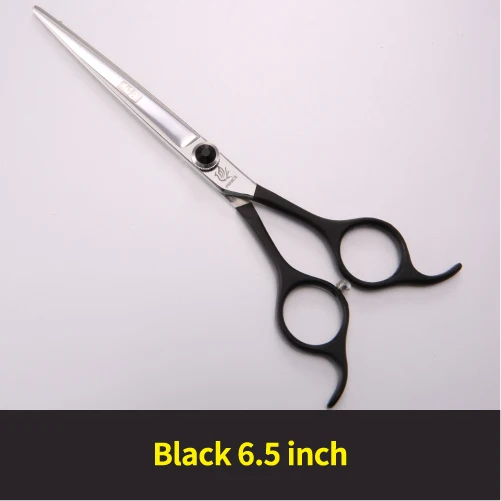 Black 6.5 inch Fenice Профессиональные цветные 6,5 дюймовые прямые ножницы для стрижки домашних животных - Цвет: Black 6.5 inch