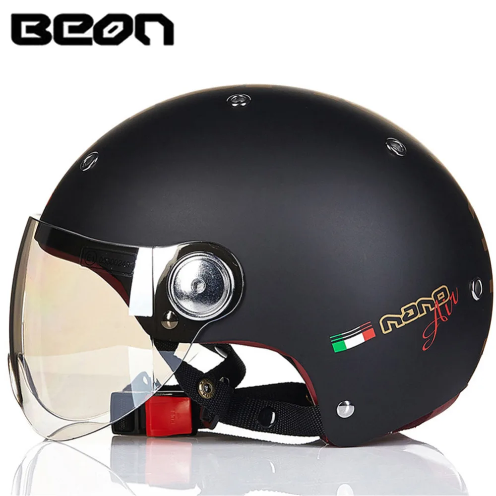 BEON модный мотоциклетный шлем Chopper с полулицевой поверхностью винтажный шлемы