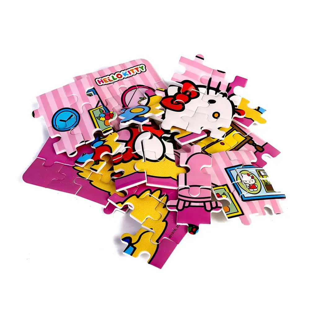 Пазлы hello kitty, 60 деталей, блестящие деревянные пазлы для детей, Обучающие Развивающие пазлы, игрушки, рождественские подарки