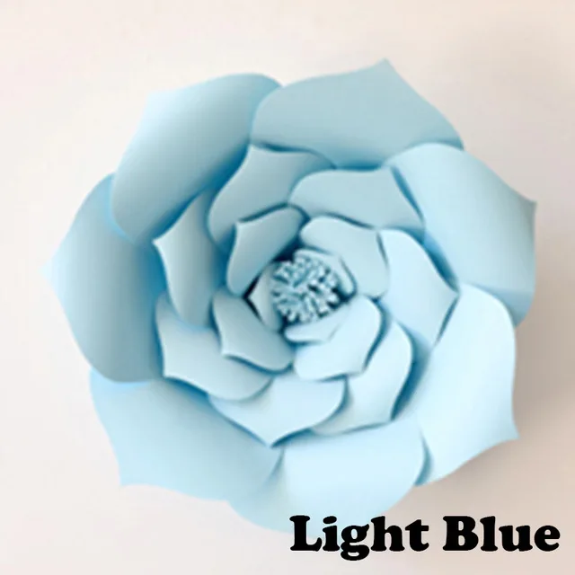 light blue 1 шт. 30 см DIY Искусственные бумажные цветы свадебное украшение фон С Днем Рождения Бумажные поделки DIY материалы для мероприятий - Цвет: light blue