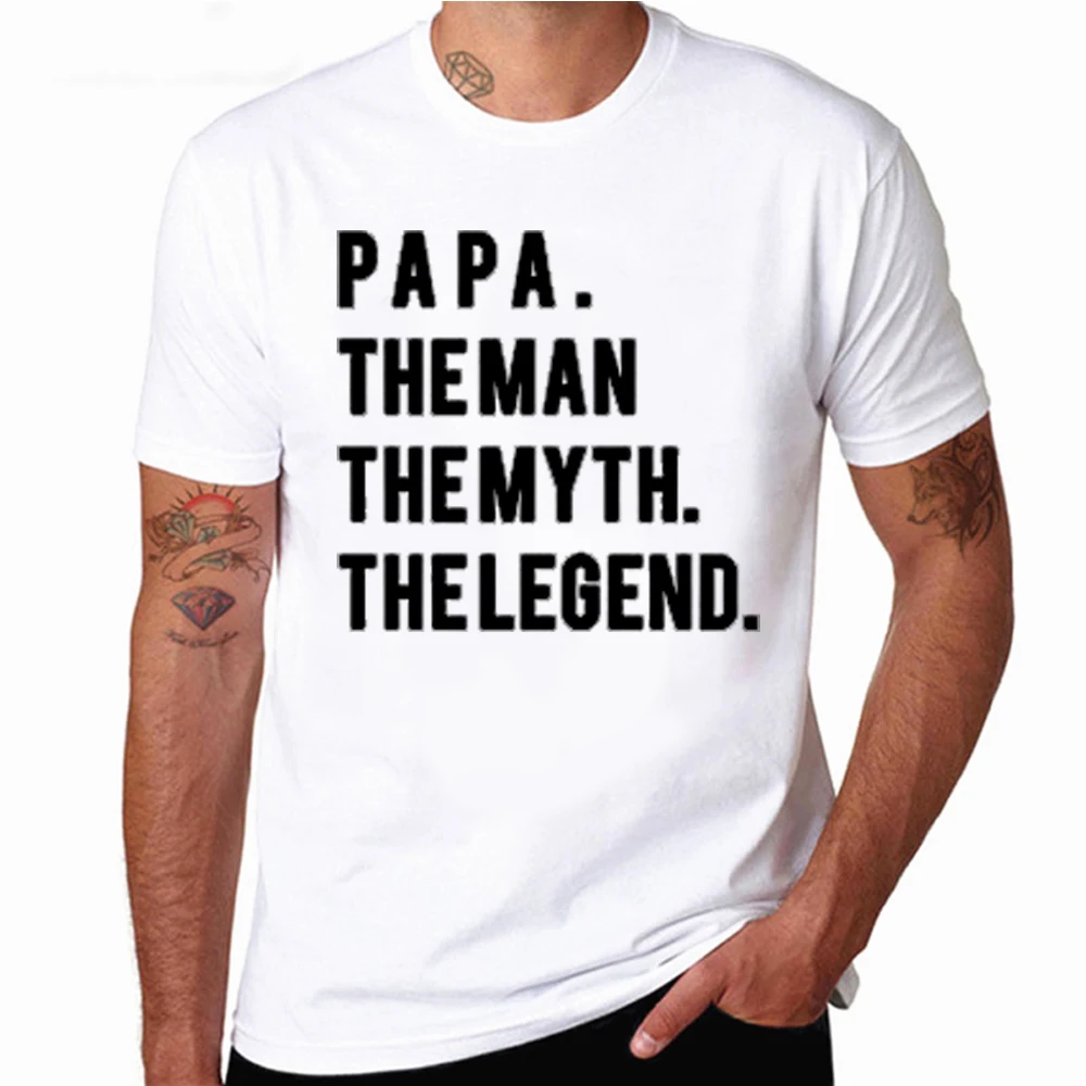 Picture-27 Супер папы футболки Для мужчин топы Повседневное модель Father's Day Футболка короткий рукав забавные papa и I Love Отца и Сына Подарочная футболка футболки Camisetas футболка Homme - Цвет: Picture-27