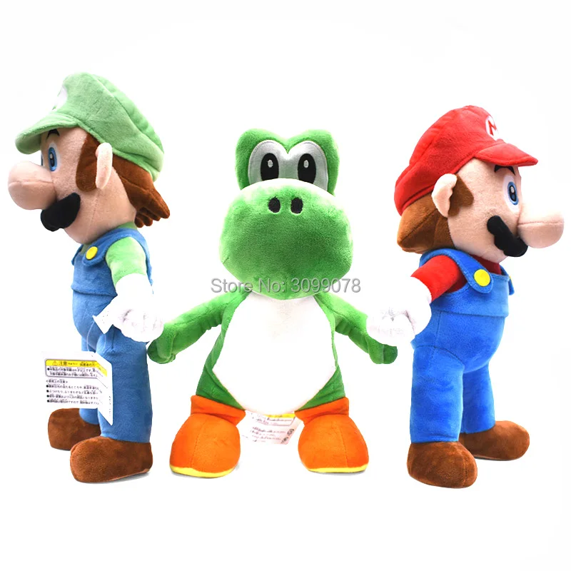 Super Mario 3 вида стилей Bros Марио Йоши Луиджи плюшевая фигурка Коллекционная модель Peluche Toy 34-41 см