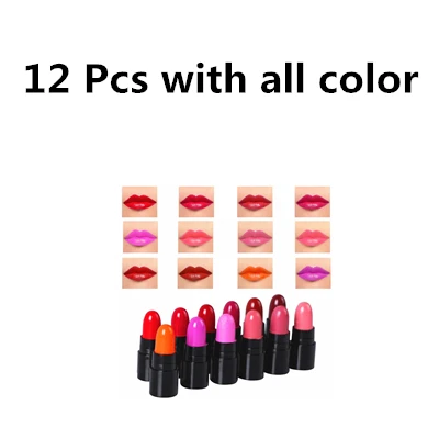 12 Pcs all color 12 цветов бальзам для губ Губная помада органические ингредиенты защита для губ фруктовые украшения Блеск для губ - Цвет: 12 Pcs all color