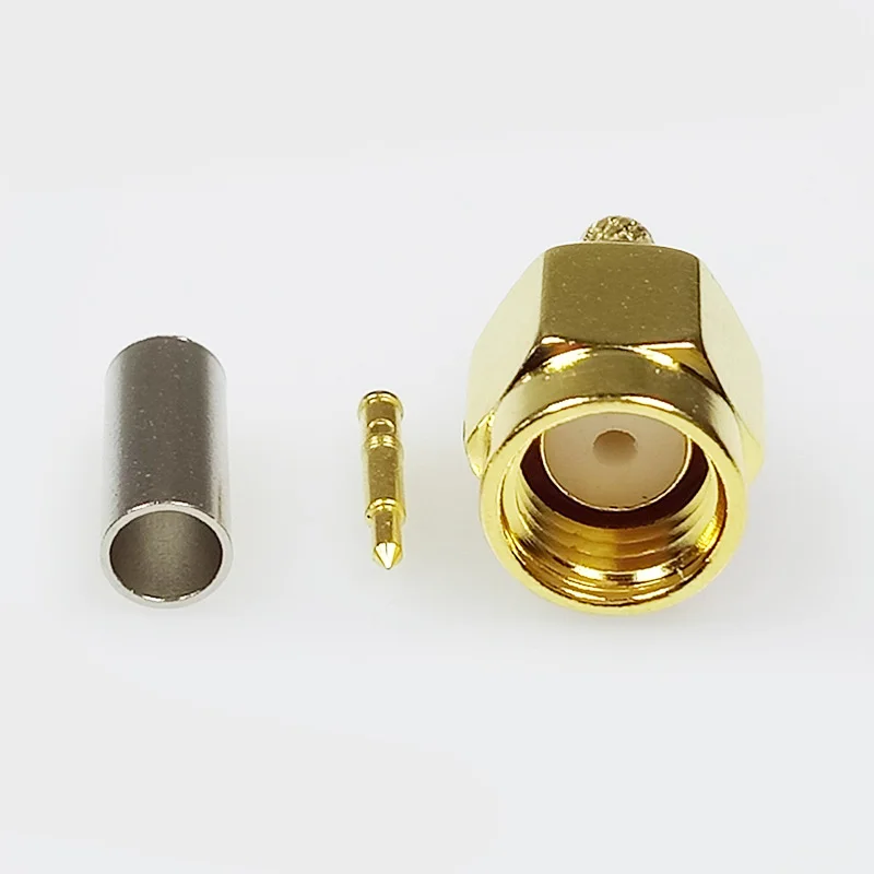 10 шт./лот SMA Мужской паяльник с вилкой RF коаксиальный разъем обжимной для RF коаксиальный кабель для пигтейлов RG316 RG178 RG174