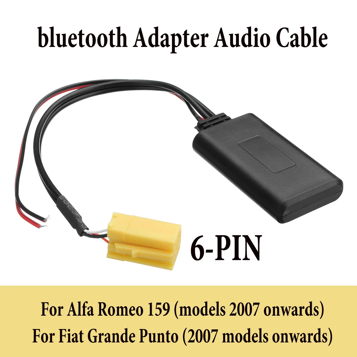 Автомобильный стерео мини Iso 6 Pin bluetooth модуль музыкальный адаптер Aux аудио кабель для Alfa Romeo 159 для Fiat Grande Punto