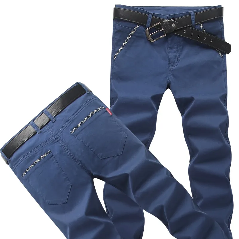 2017 Новый стиль мужские повседневные модные брюки деловые 100% хлопок длинные 6