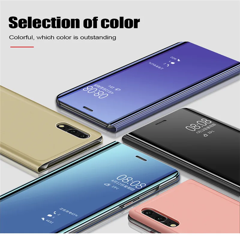 

NEWEST Flip Mirror case For Huawei P40 P30 p20 pro lite Phone Case For Huawei Honor10 10lite 20 Funda Stand Smart