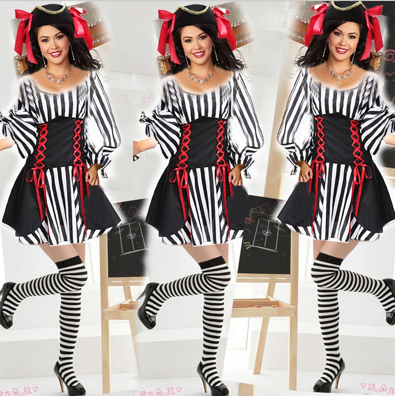 Пираты косплей костюмы японский аниме-пират обратиться заманчивость формы