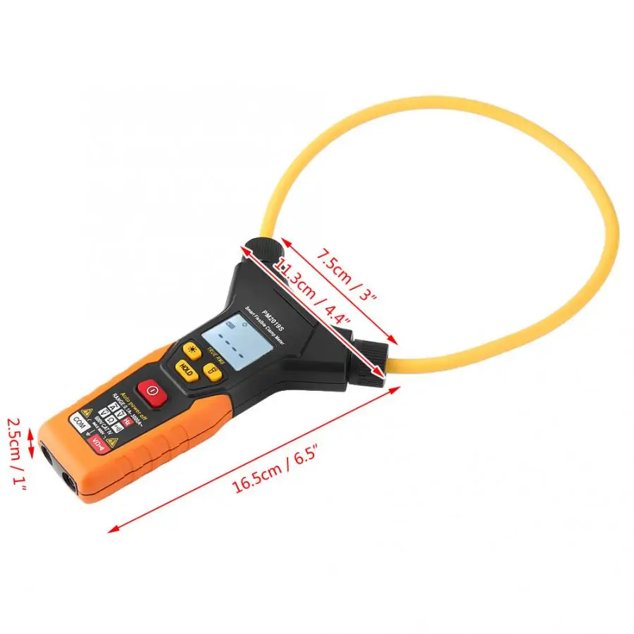 PEAKMETER PM2019A/PM2019S Ручной цифровой гибкий клещи 3000A переменного тока мультиметр Multimetro цифровой