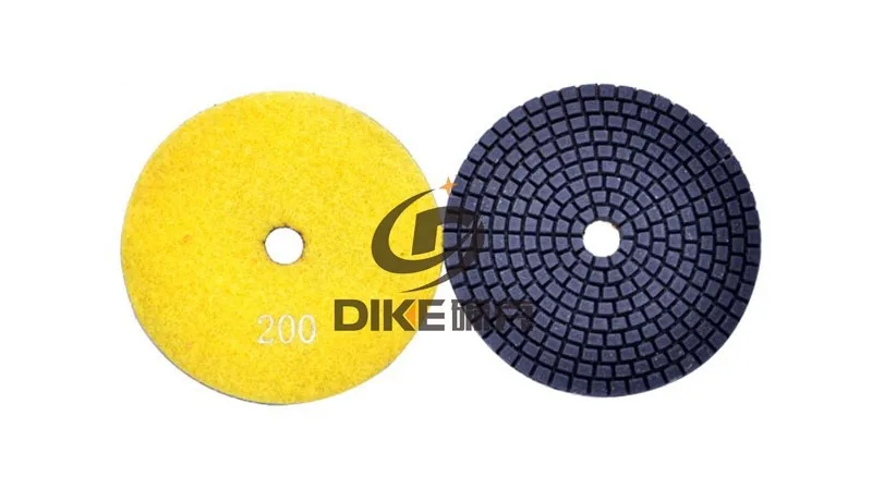 400# Premium Wet 5&quot(125mm) with 2.5mm flexible wet angle grinder polishing pads for Granite and Marble | Инструменты