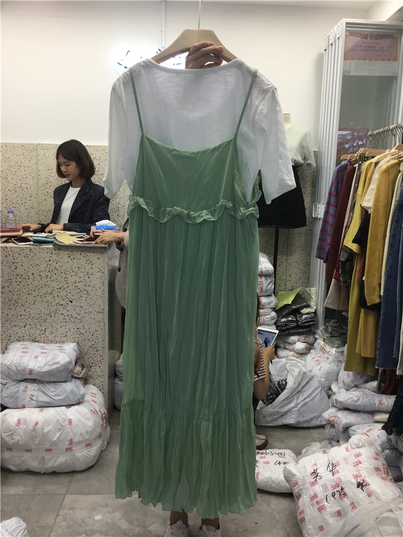 Корейский ulzzang одноцветное универсальные Для женщин футболка + V воротник рукавов