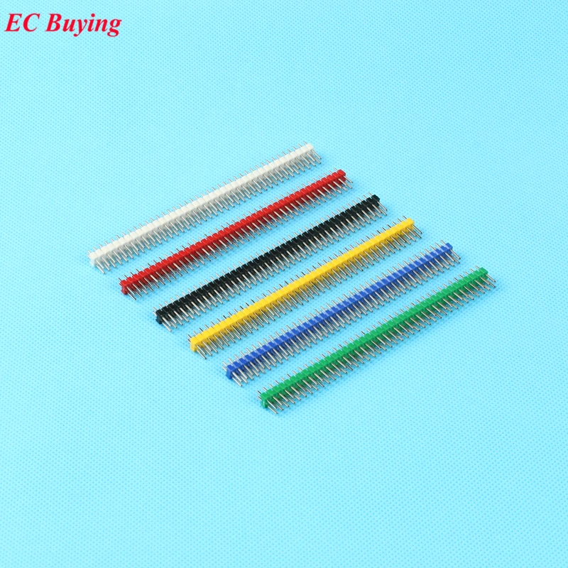 12 шт./компл. 2 54 мм черный + белый красный желтый синий зеленый 2x40 двухрядный