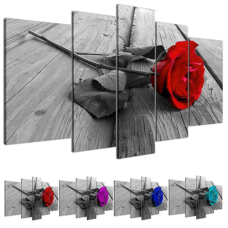 5 шт. DIY розы наклейки на стену домашний плакат самоклеящаяся живопись|Рисование и