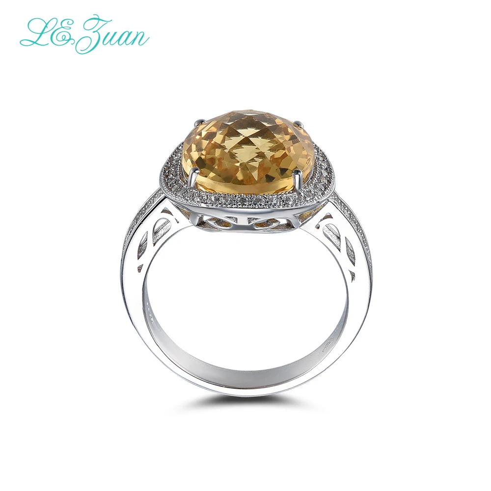 L& zuan 7.57ct кольцо с натуральным топазом стерлингового серебра 925 пробы ювелирные изделия шахматная доска драгоценный камень роскошные кольца для женщин свадьбы