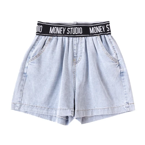 

Chic New 2019 Casual Jeans Shorts Pocket Fashion Loose Women's Shorts Letter High Waist Korean Short Pants Women