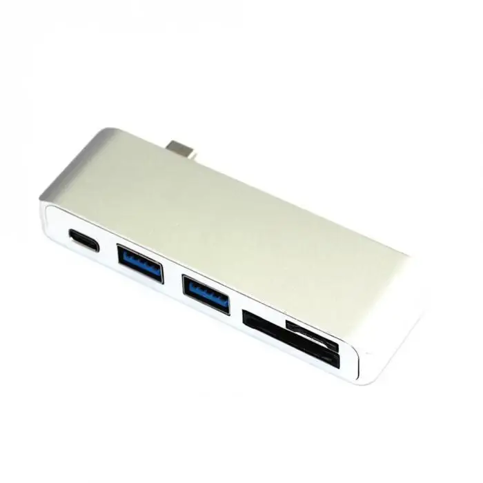 Горячий высокоскоростной 5 в 1 USB 3,1 type-C usb-хаб с USB C зарядным портом для MacBook 12 дюймов 8