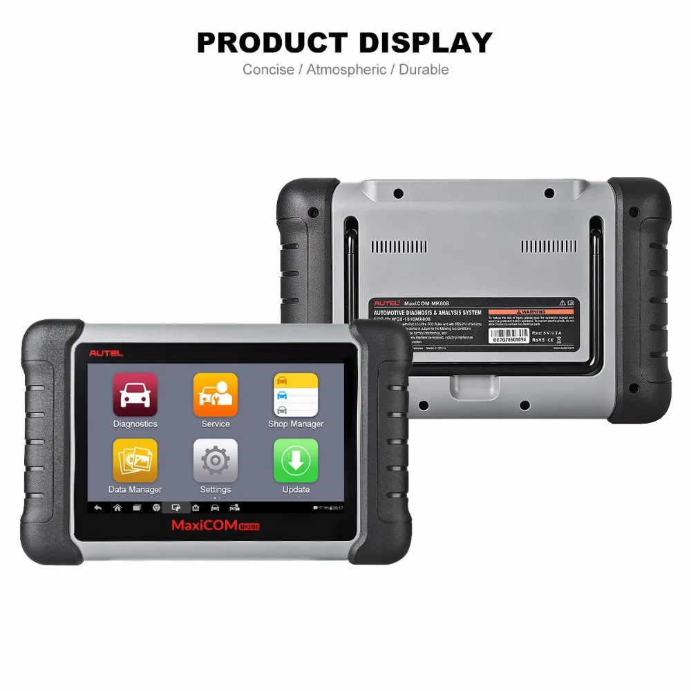 AUTEL MK808 MaxiCom Wi-Fi OBD2 автомобильный диагностический сканер сенсорный экран Android ключевой программирующий планшет SAS BMS авто код ридер