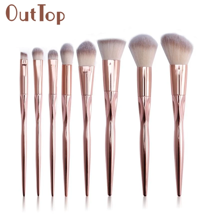 OutTop 2018 Levert Dropship 8PCS Make Up Foundation Eyebrow Eyeliner Blush Cosmetic Concealer Brushes 05.01 | Красота и здоровье
