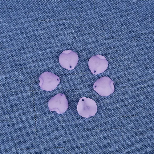 Purple 200 шт Лепестковые подвески цветок/лист Матовые акриловые разделительные бусины колпачки для DIY модные ювелирные изделия ожерелье браслет - Цвет: Purple