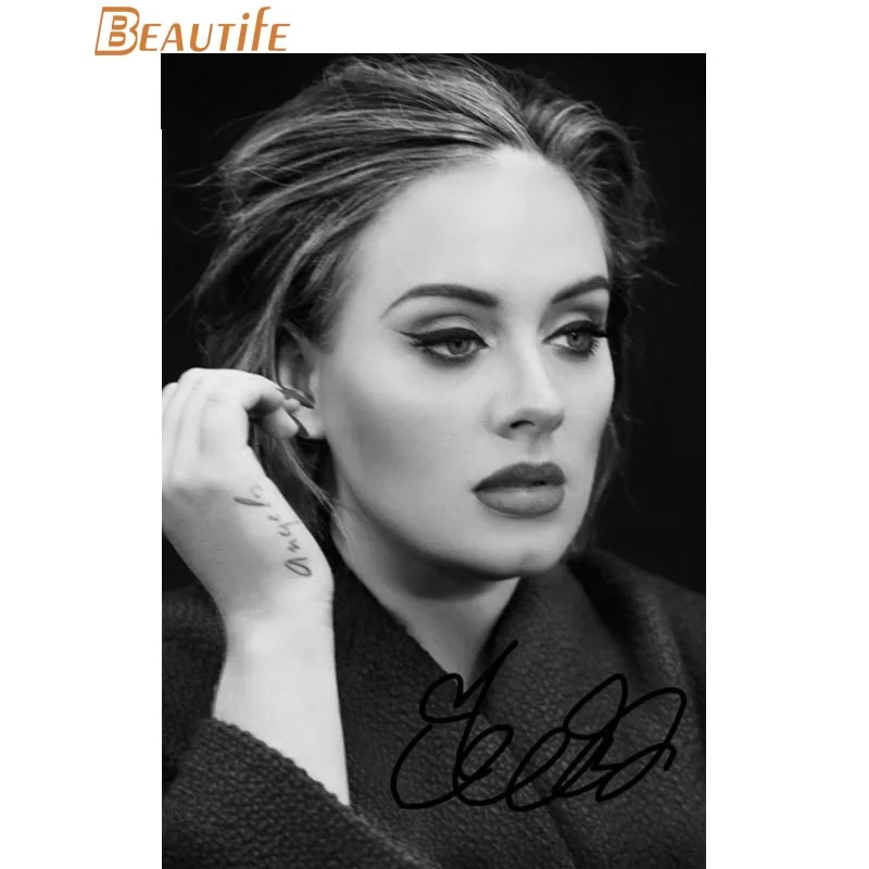Изготовленный На Заказ Adele плакат ткань Шелковый украшения дома настенный
