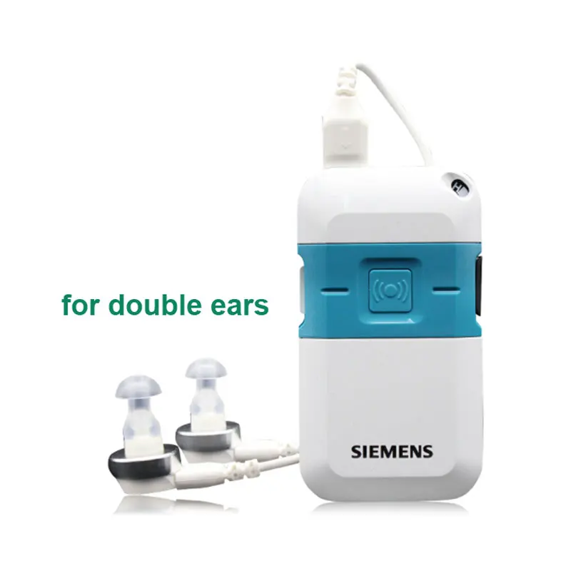 DMP DOUBLE EAR Лучшее! Германия Siemens цифровой карманный слуховой аппарат ушные аппараты Pockettio DMP DHP для умеренной и тяжелой потери звуковых усилителей - Цвет: DMP DOUBLE EAR