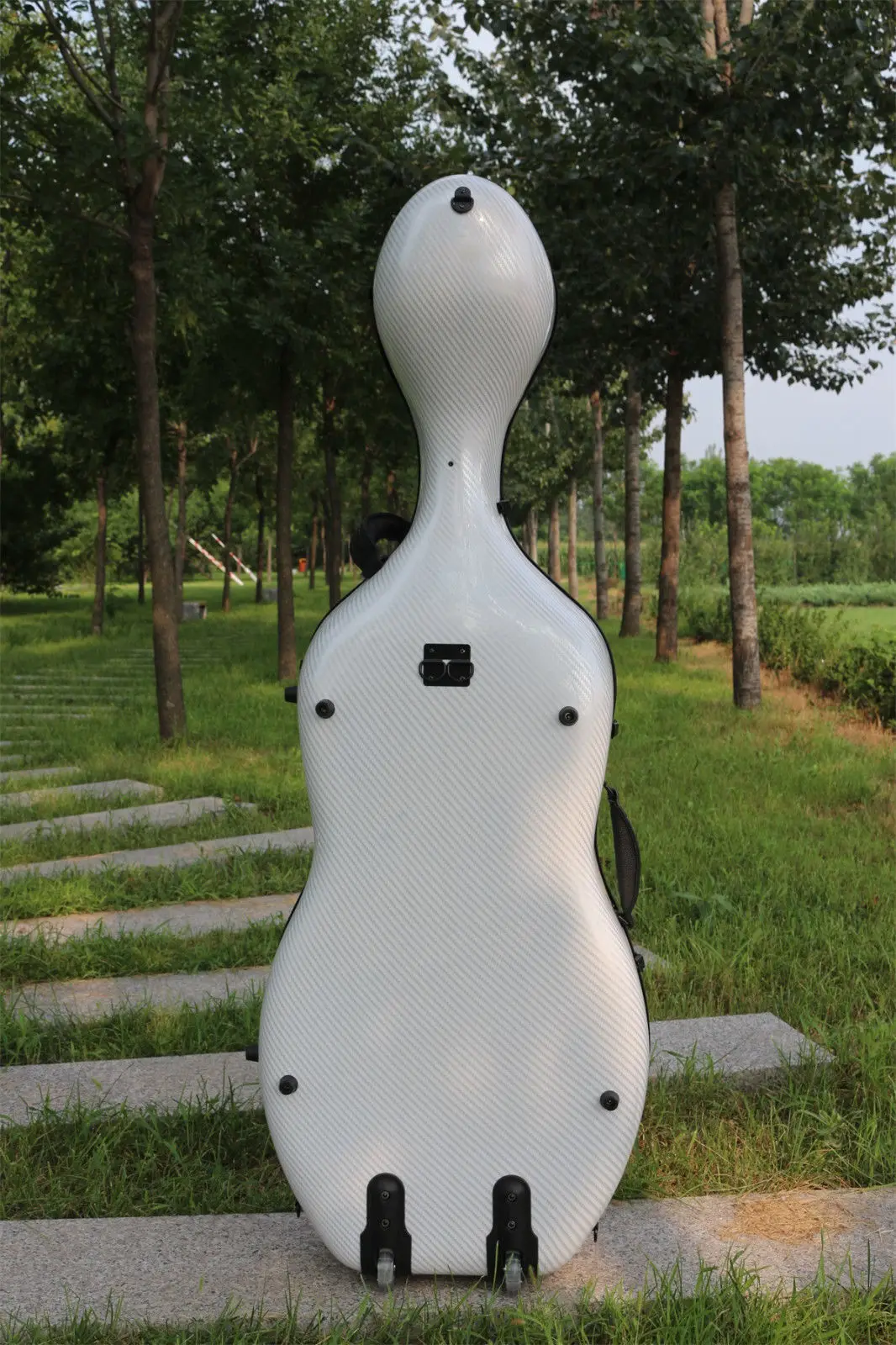 Новый чехол Cello 4/4 из углеродного волокна композитный высокопрочный с колесом