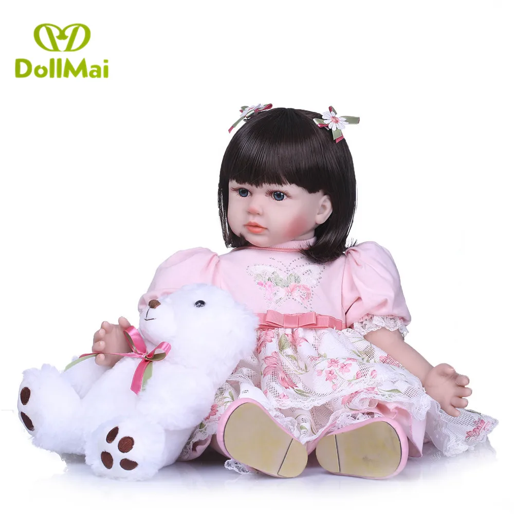

Очаровательная кукла принцессы для девочек 58 см виниловые силиконовые куклы Новорожденные малыши живые куклы BJD игрушки для детей подарок ...