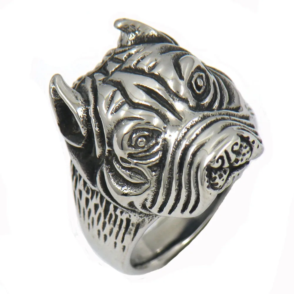 FANSSTEEL Нержавеющая Сталь Ювелирные изделия собака животное кольцо FSR12W19|animal ring|ring