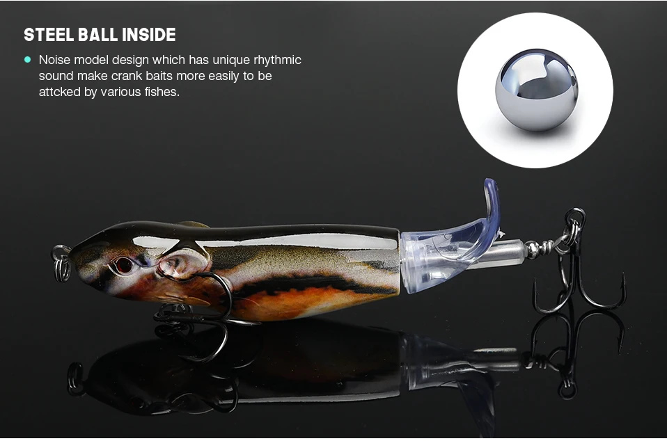 VTAVTA 9 см 13 г Rat Whopper Plopper Crankbait Fishing/Cranks воблеры для рыбалки приманки мышь форель твердая приманка с Вращающийся хвост