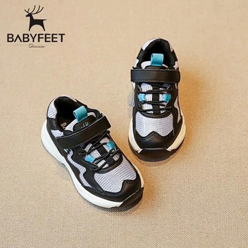 Бренд babyfeet Низкий Топ легкий удобный дышащий детская обувь Детские кроссовки для