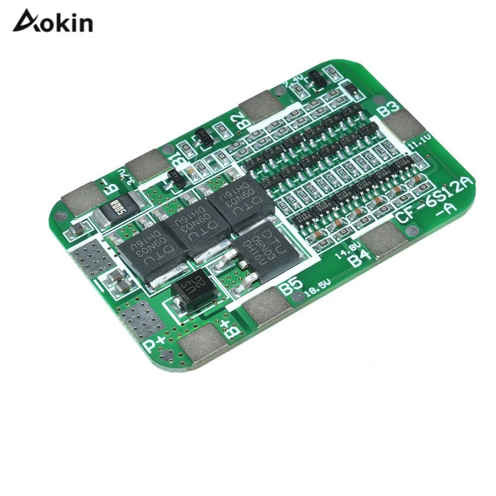 

6S 15A 24V PCB BMS Protection Board For 6 Pack 18650 Li-ion Lithium Battery Cell Module diy kit Battery Cell Module