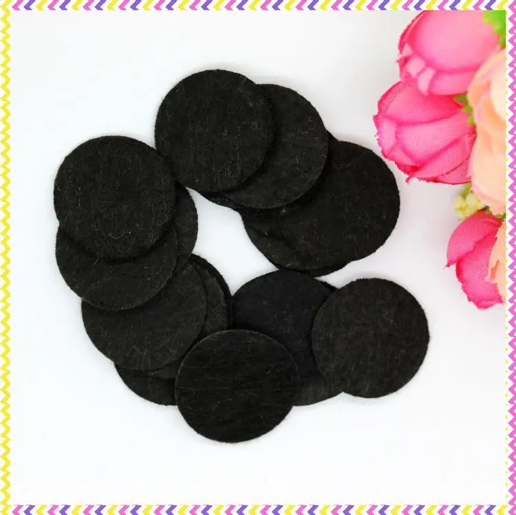 DHK 1'' Free shipping black felt circles patches hairbow decoration diy wholesale OEM 25mm B662