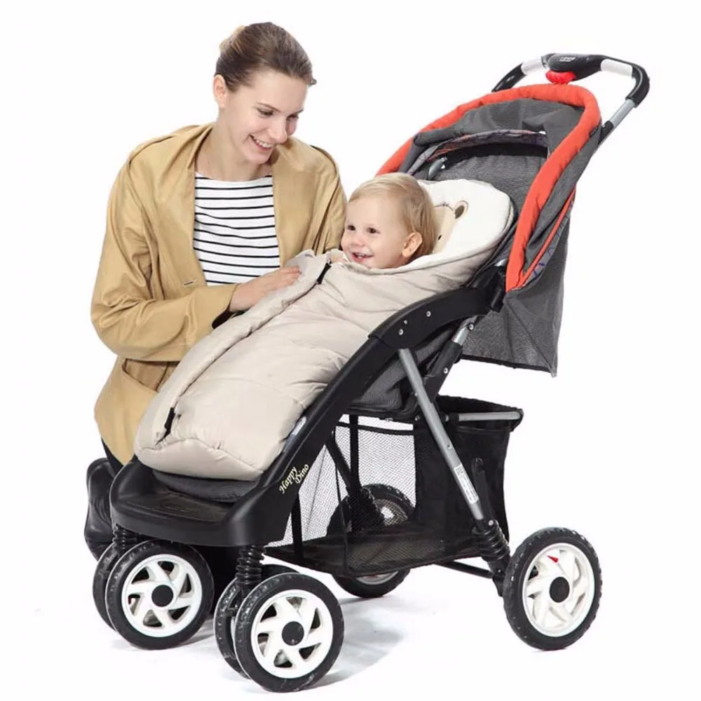 Теплый для детской коляски спальный мешок флисовые Детские ног пеленальные