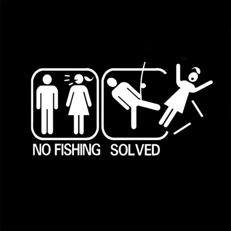 Забавная наклейка для автомобиля без рыбалки Виниловая грузовика окна бампера