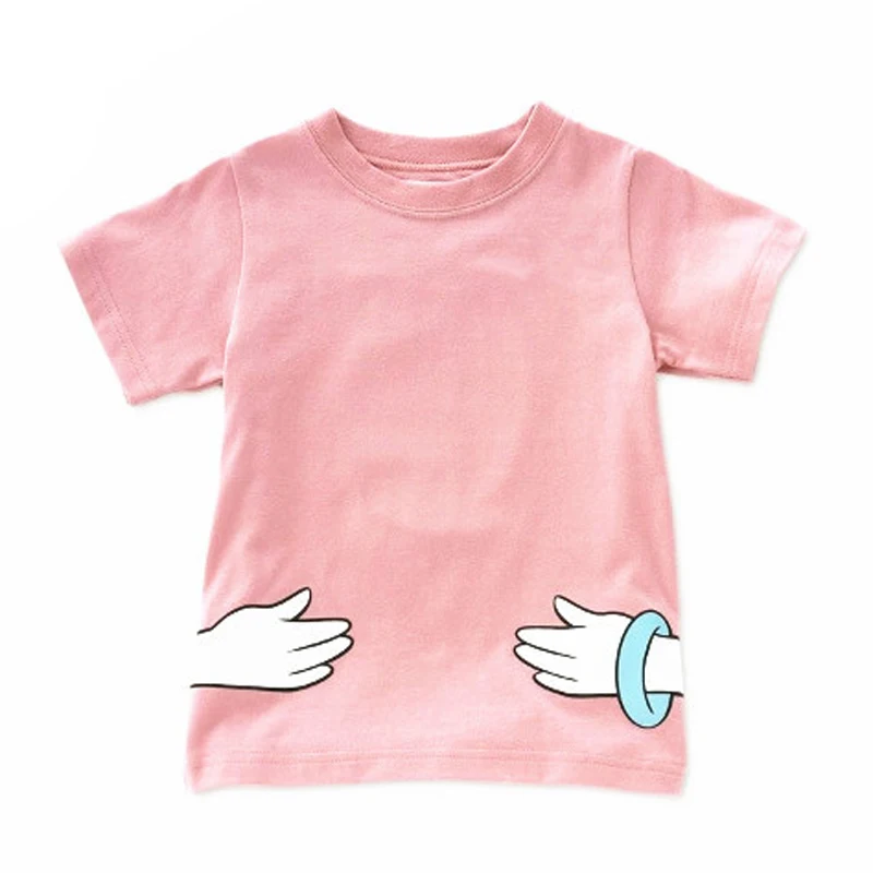 Специальное предложение модная футболка для маленьких девочек летние топы из 95%