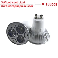 100pcs led lamp e27 e14 gu10 mr16 led cob spotlight dimmable 3w warm white spot light bulb high power lamp ac dc 12v or 85 265v