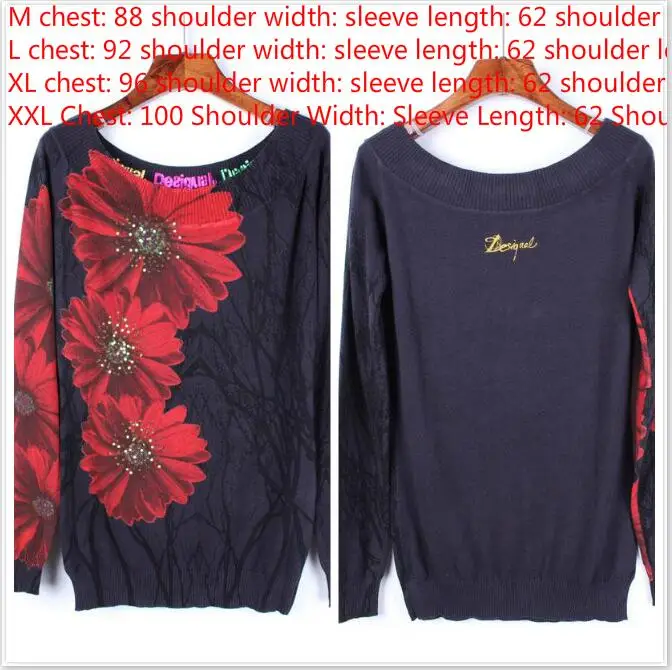 1 s-xxl Хлопок испанский DEG весна и осень вязаный свитер XS-XXL - Цвет: 1 s-xxl