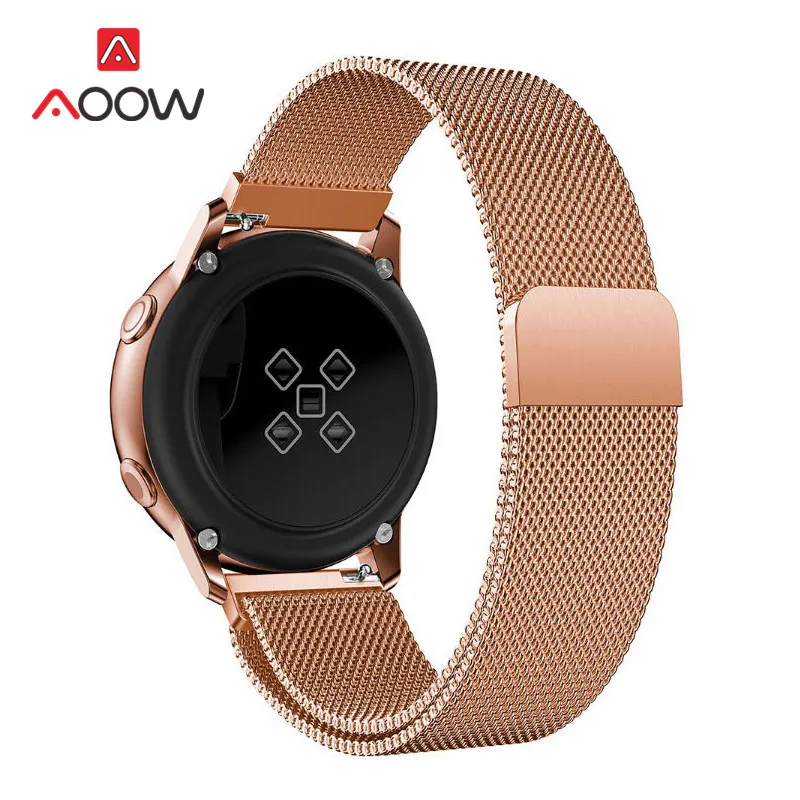 18 мм 20 мм 22 мм Магнитная Миланская петля для samsung Galaxy Watch Active 42 мм 46 мм gear Sport S2 S3 Amazfit bip huawei ремешок
