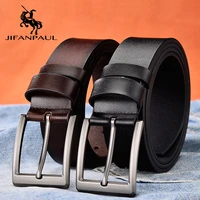 jifanpaul factory custom mens belt leather leather brand belt mens belt men new classic retro pin bucklejapanese word buckle