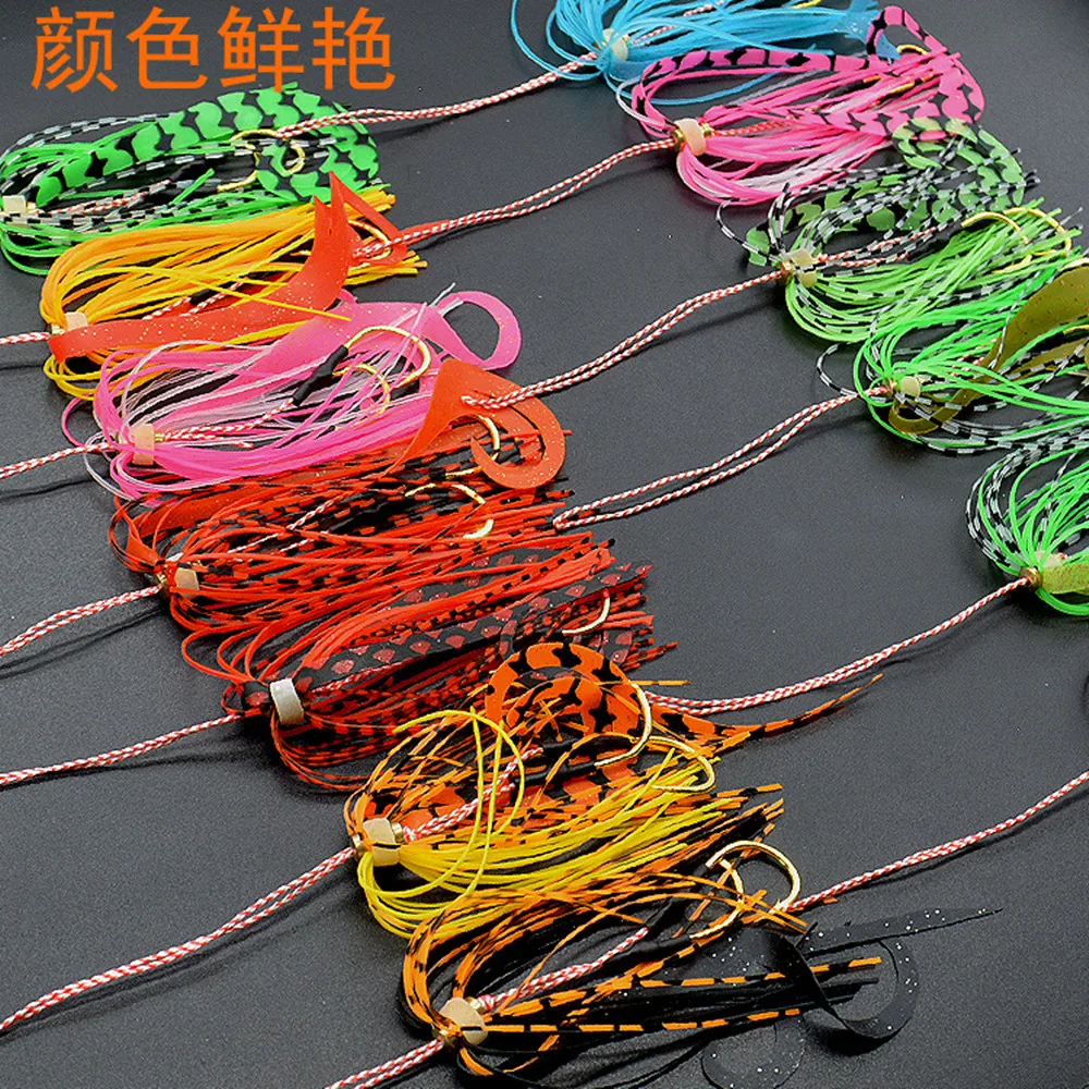 Сменный двойной крючок-слайдер с силиконовой юбкой 50 шт. запасные Крючки