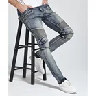 2017 мужские джинсы дизайнерские байкерские джинсы скинни стрейч повседневные джинсы для мужчин хорошее качество H1703