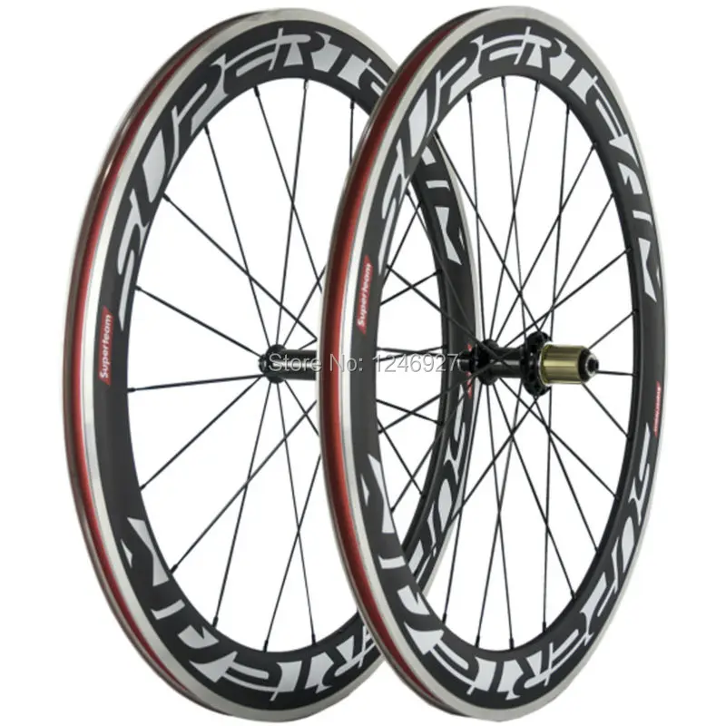 Superteam карбоновая колесная установка 60 мм клинчер Углеродные дорожные колеса с