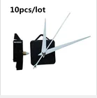 10 шт.лот, высокое качество, механизм часов с кварцевыми настенными часами, механизм часов для самостоятельного ремонта, набор запчастей для инструментов, белые стрелки