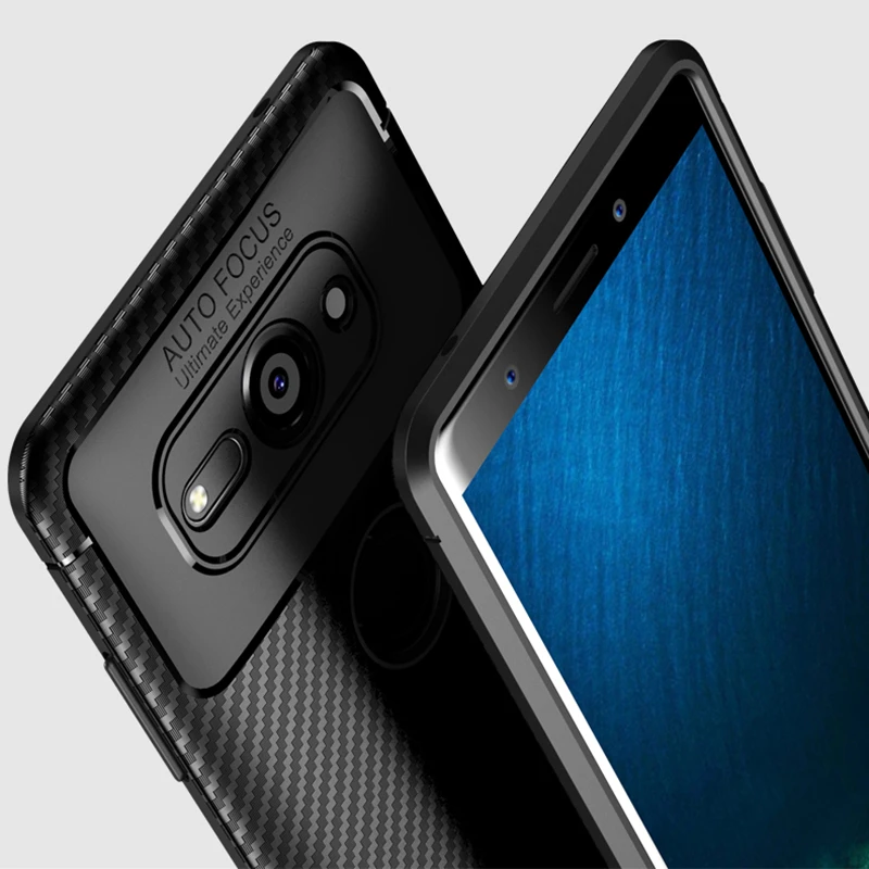 Carbon Fibre Case For Sony Xperia XZ2 XZ 2 Compact H8314 H8324 Rugged Armor Shockproof Soft Rubber Silicone Phone Back Cover | Мобильные